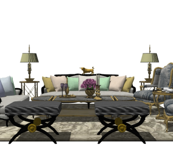 精品客厅设计家具模型 (24)